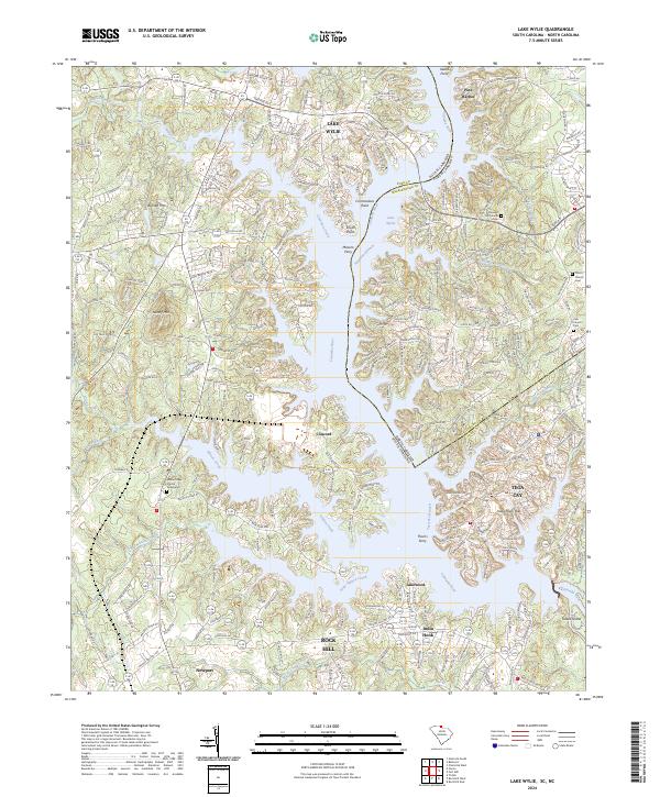 Lake Wylie, SC-NC — USGS 7.5-minute topo (2024)