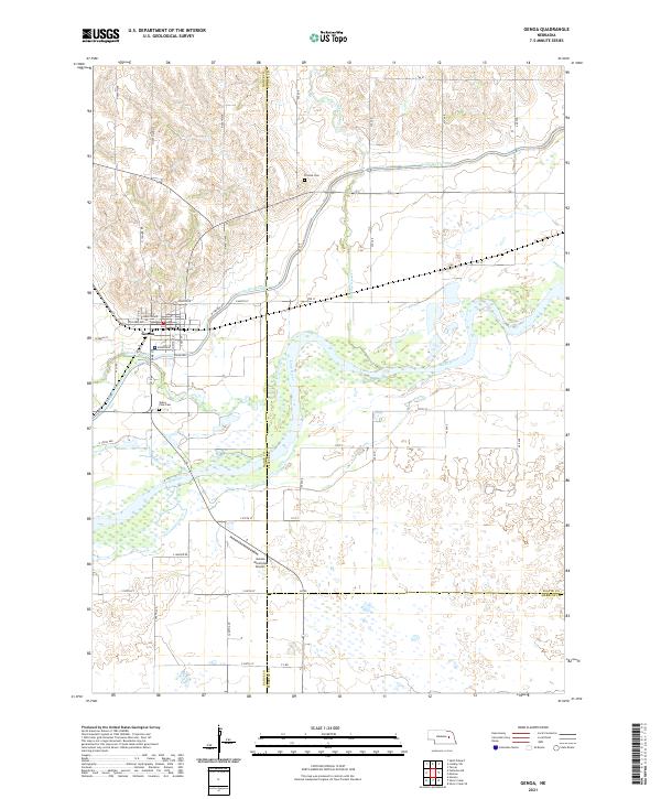 Genoa, NE — USGS 7.5-minute topo (2021)