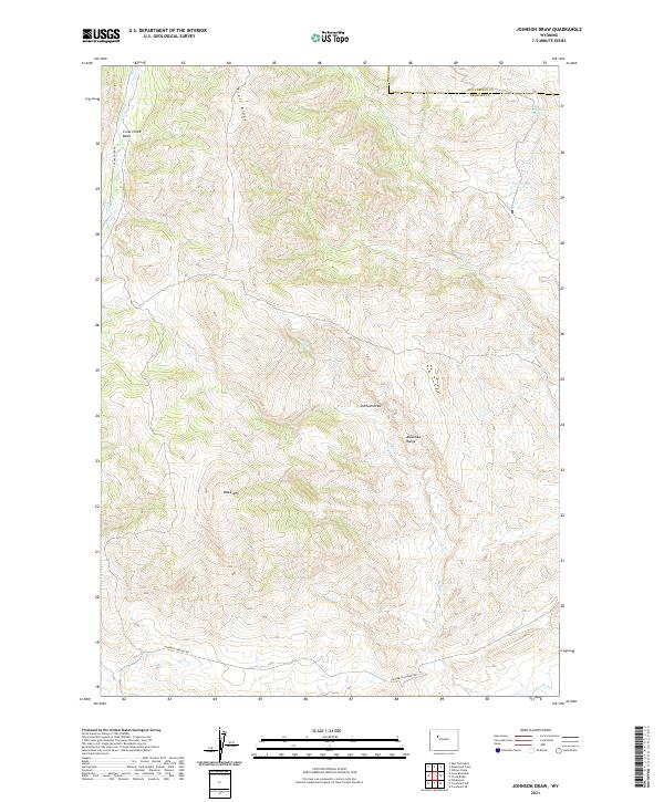Johnson Draw, WY — USGS 7.5-minute topo (2021)