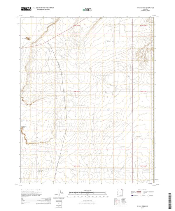Church Rock, AZ — USGS 7.5-minute topo (2026)