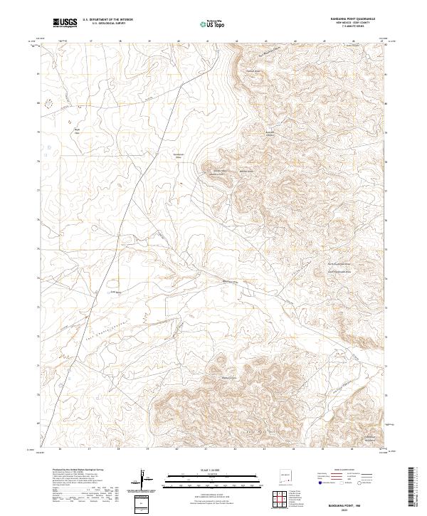 Bandanna Point, NM — USGS 7.5-minute topo (2023)