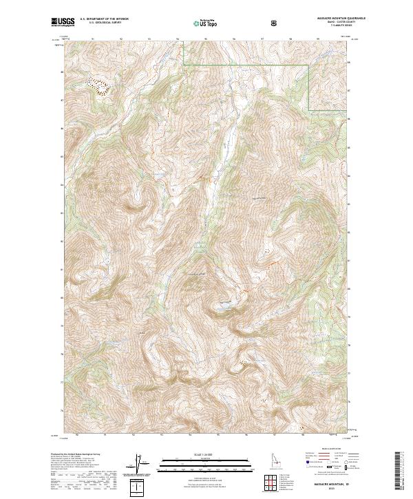 Massacre Mountain, ID — USGS 7.5-minute topo (2023)