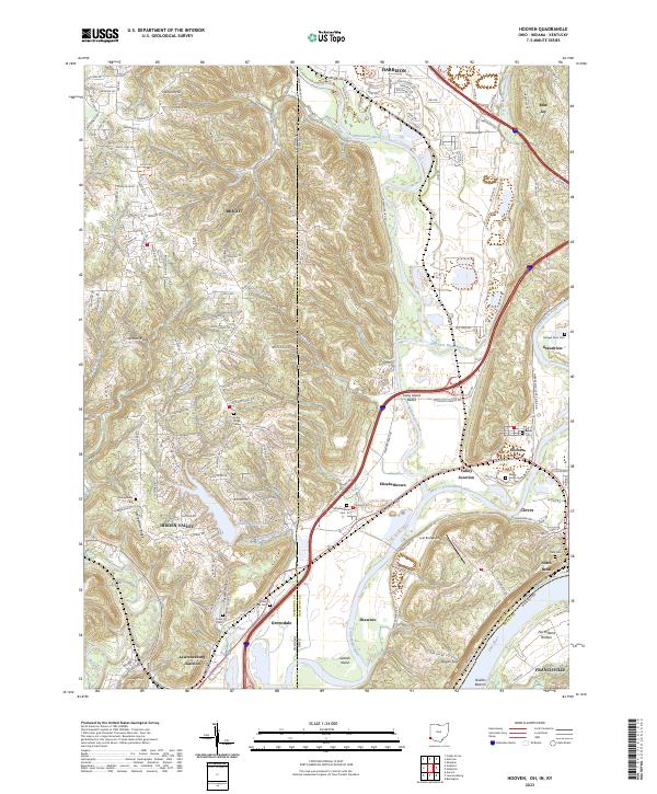 Hooven, OH-IN-KY — USGS 7.5-minute topo (2023)