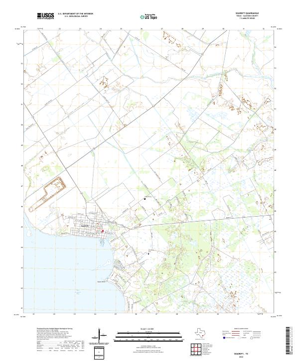 Seadrift, TX — USGS 7.5-minute topo (2022)