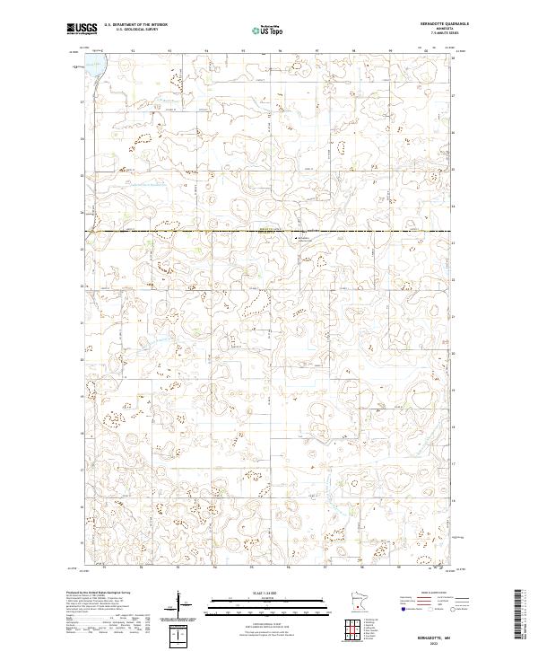 Bernadotte, MN — USGS 7.5-minute topo (2022)