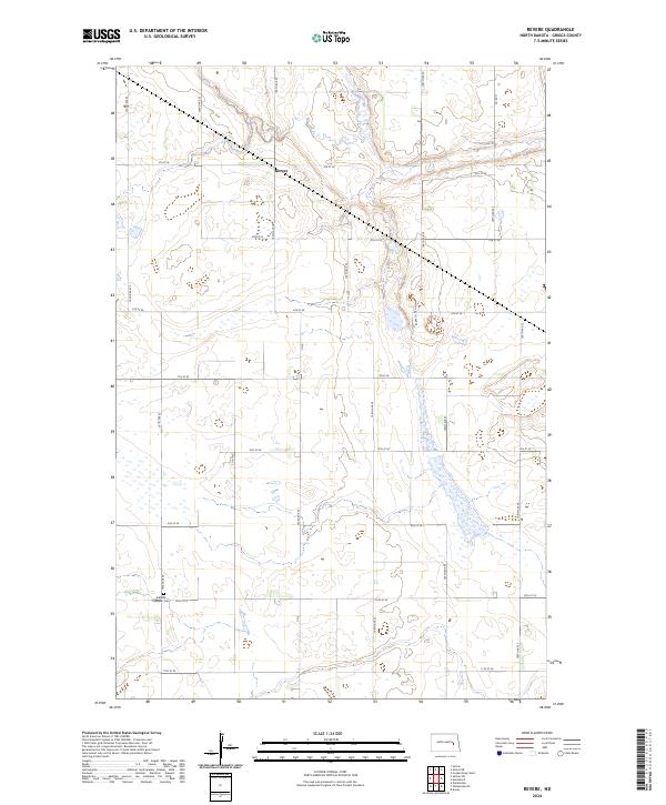 Revere, ND — USGS 7.5-minute topo (2024)