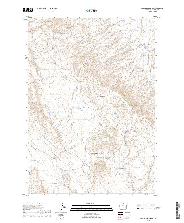 Stockade Mountain, OR — USGS 7.5-minute topo (2023)