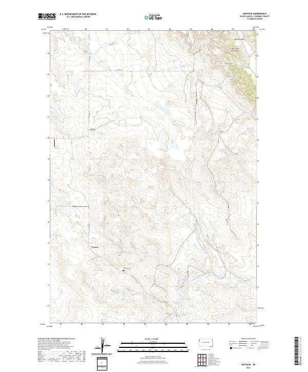 Gustave, SD — USGS 7.5-minute topo (2021)