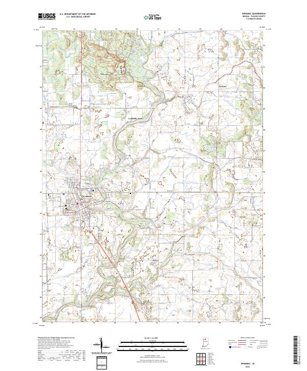 Winamac, IN — USGS 7.5-minute topo (2022)
