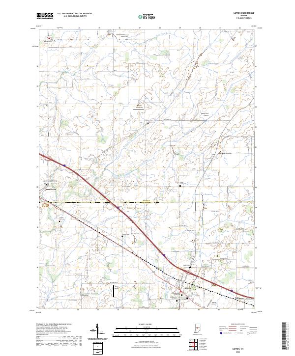 Lizton, IN — USGS 7.5-minute topo (2022)