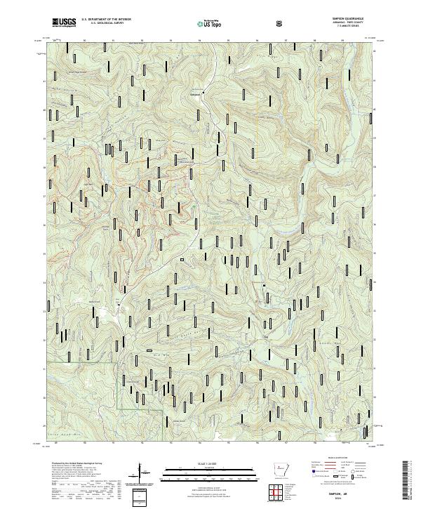 Simpson, AR — USGS 7.5-minute topo (2024)