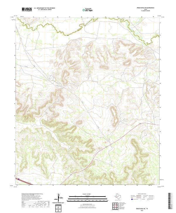Indian Mesa NE, TX — USGS 7.5-minute topo (2022)