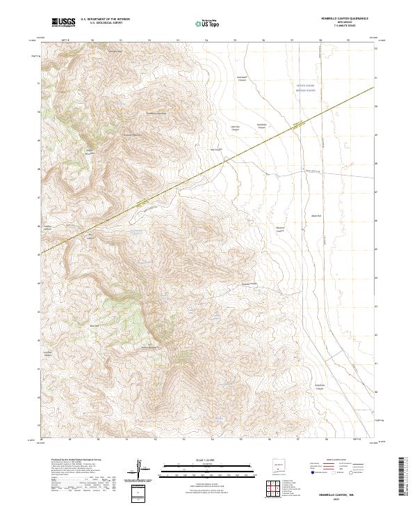 Hembrillo Canyon, NM — USGS 7.5-minute topo (2023)