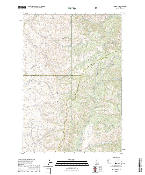 Twin Sisters, ID — USGS 7.5-minute topo (2024)
