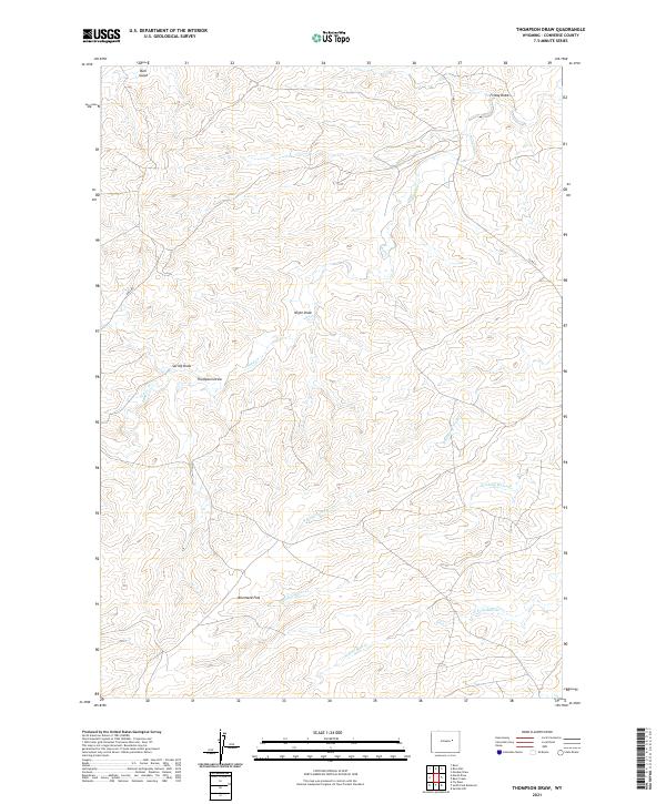 Thompson Draw, WY — USGS 7.5-minute topo (2021)