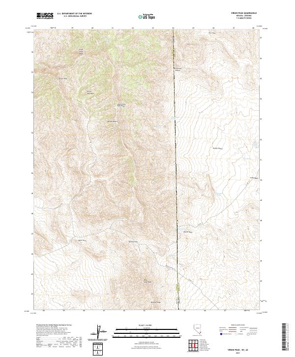 Virgin Peak, NV-AZ — USGS 7.5-minute topo (2021)
