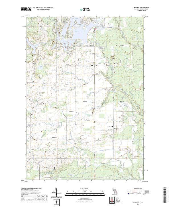 Wagarville, MI — USGS 7.5-minute topo (2023)
