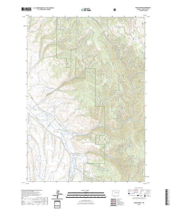 Isham Creek, OR — USGS 7.5-minute topo (2023)