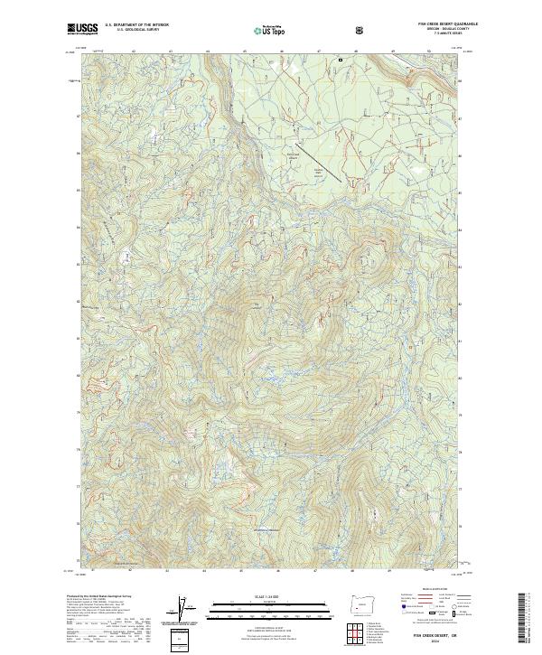 Fish Creek Desert, OR — USGS 7.5-minute topo (2024)