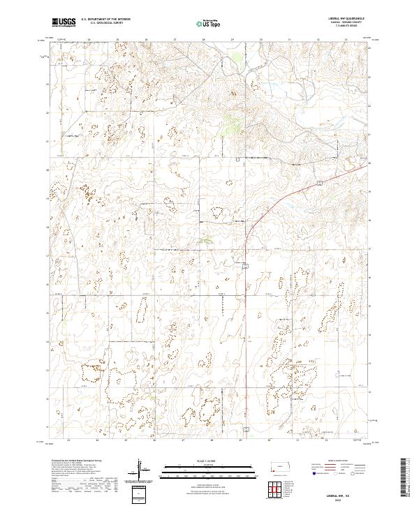 Liberal NW, KS — USGS 7.5-minute topo (2022)