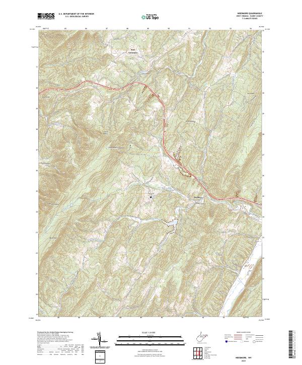 Needmore, WV — USGS 7.5-minute topo (2023)
