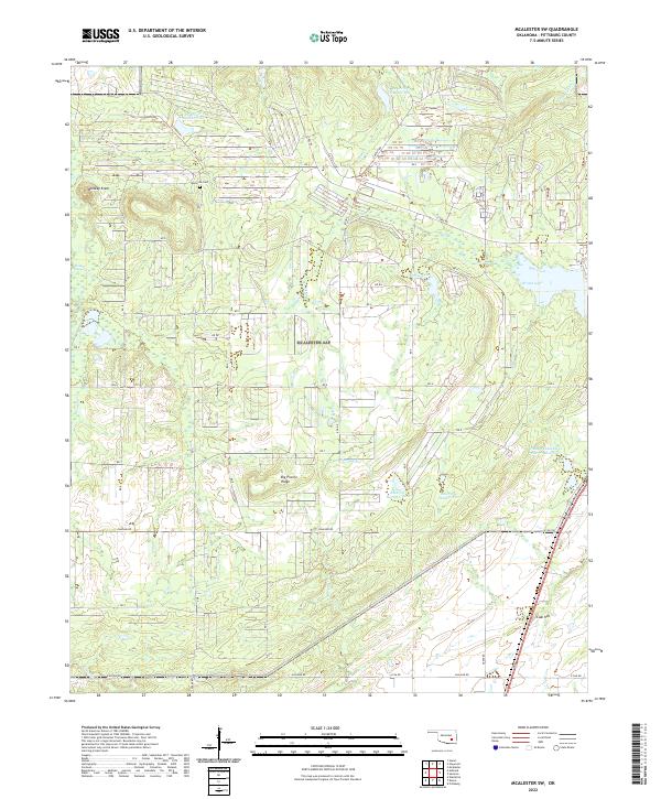 McAlester SW, OK — USGS 7.5-minute topo (2022)