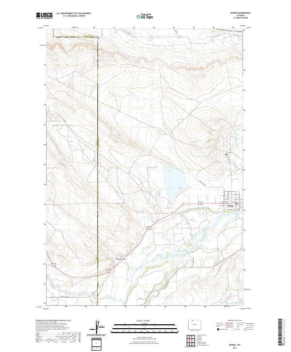 Byron, WY — USGS 7.5-minute topo (2021)