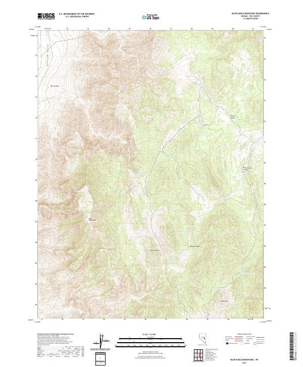 Blue Eagle Mountain, NV — USGS 7.5-minute topo (2021)
