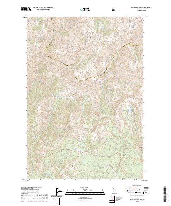 Challis Creek Lakes, ID — USGS 7.5-minute topo (2024)