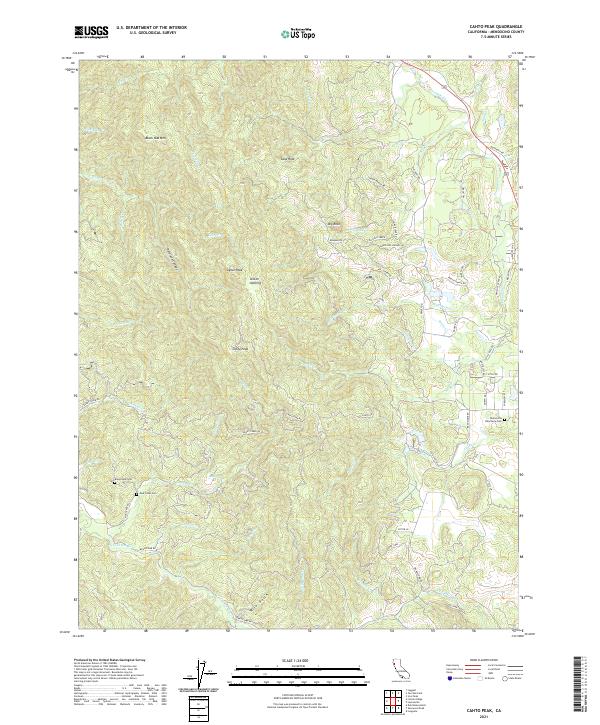 Cahto Peak, CA — USGS 7.5-minute topo (2021)
