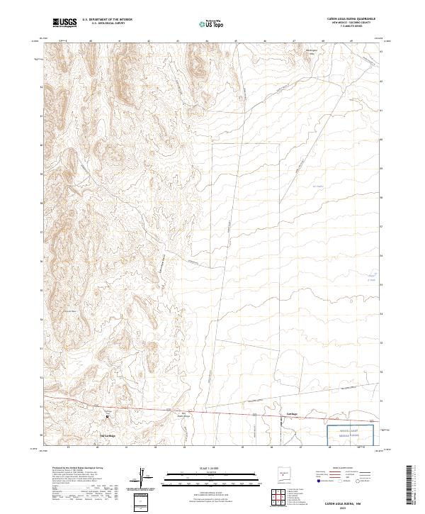 Canon Agua Buena, NM — USGS 7.5-minute topo (2023)