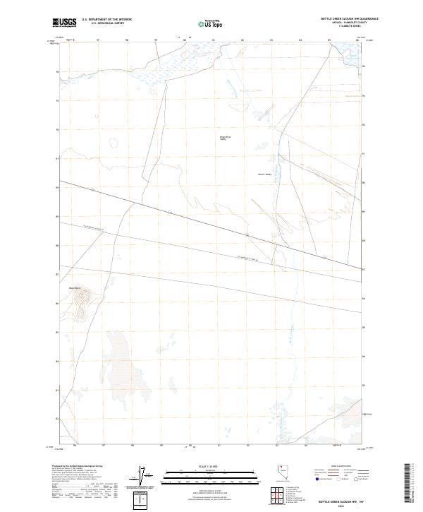 Bottle Creek Slough NW, NV — USGS 7.5-minute topo (2021)