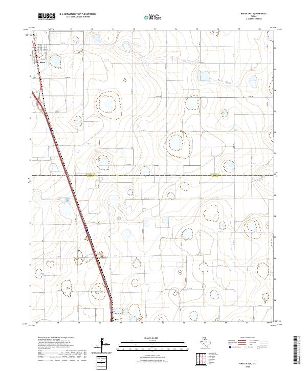 Kress East, TX — USGS 7.5-minute topo (2022)