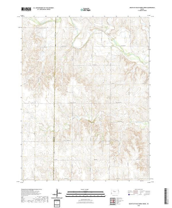 Mouth of Wild Horse Creek, KS — USGS 7.5-minute topo (2022)