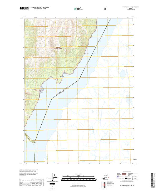 Ketchikan D-1 SE, AK-BC — USGS 7.5-minute topo (2021)