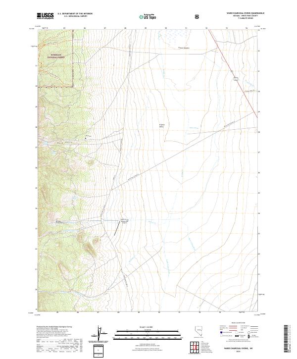 Ward Charcoal Ovens, NV — USGS 7.5-minute topo (2021)