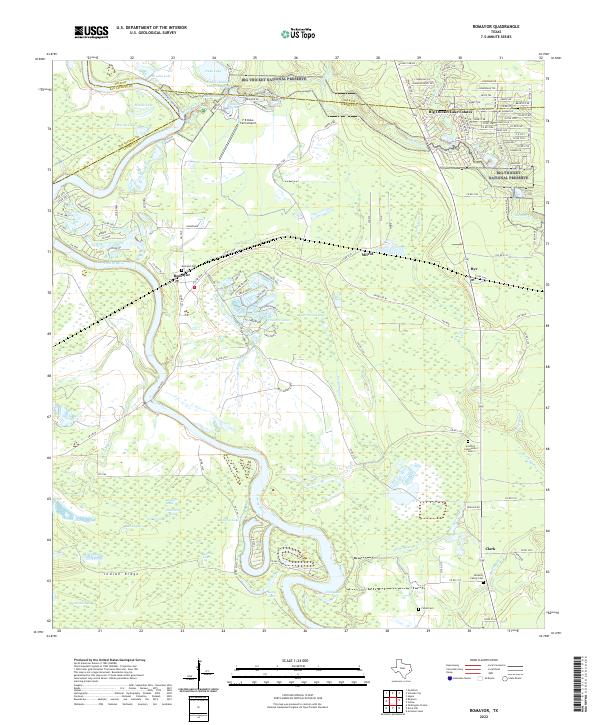 Romayor, TX — USGS 7.5-minute topo (2022)