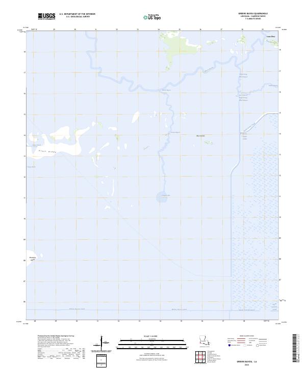 Greens Bayou, LA — USGS 7.5-minute topo (2024)