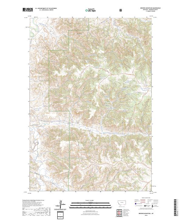 Browns Mountain, MT — USGS 7.5-minute topo (2024)