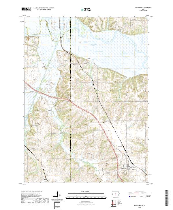 Pleasantville, IA — USGS 7.5-minute topo (2022)