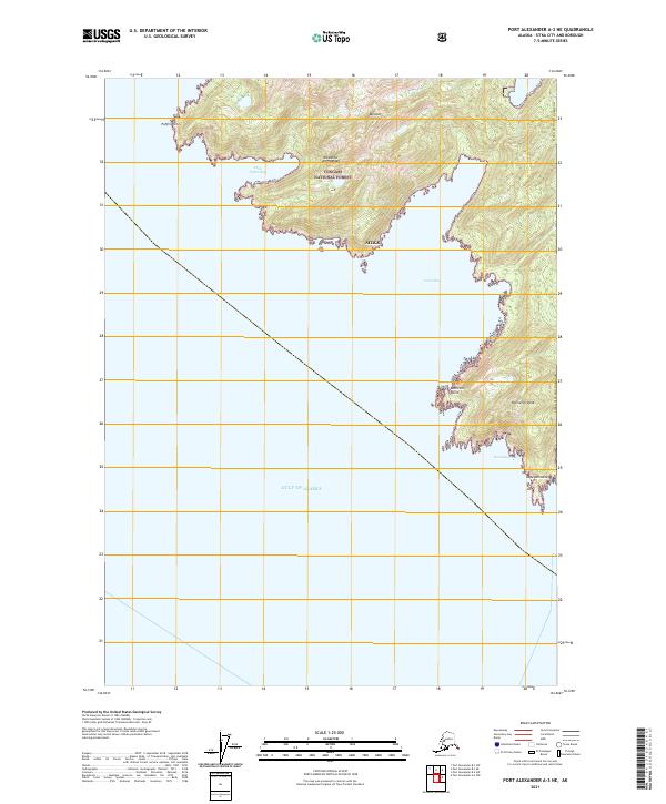 Port Alexander A-3 NE, AK — USGS 7.5-minute topo (2021)