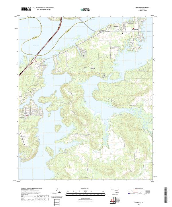 Longtown, OK — USGS 7.5-minute topo (2022)
