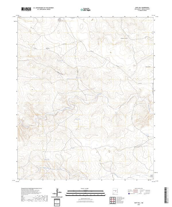 Huff Hill, NM — USGS 7.5-minute topo (2023)