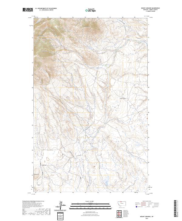 Mount Lebanon, MT — USGS 7.5-minute topo (2024)