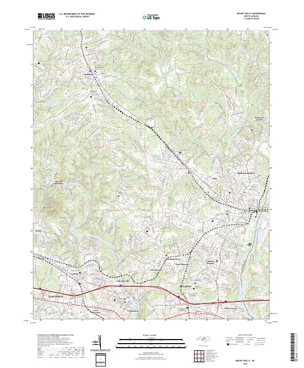 Mount Holly, NC — USGS 7.5-minute topo (2022)