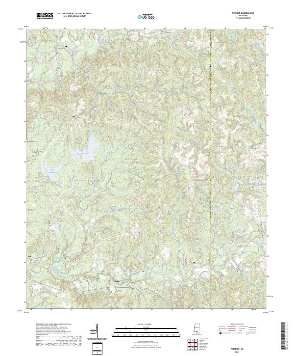 Pinebur, MS — USGS 7.5-minute topo (2024)