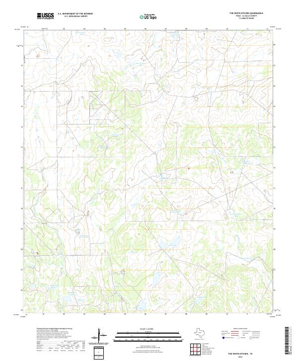 The White Kitchen, TX — USGS 7.5-minute topo (2022)