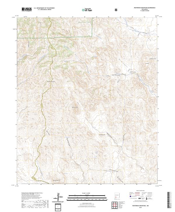 Whiterock Mountain, NM — USGS 7.5-minute topo (2023)