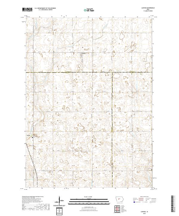 Lanyon, IA — USGS 7.5-minute topo (2022)