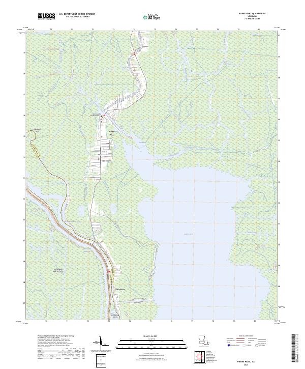 Pierre Part, LA — USGS 7.5-minute topo (2024)